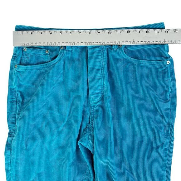ASOS Design Bright Blue Corduroy Jeans Boot Cut Size 30 X 36 TALL - Picture 4 of 7